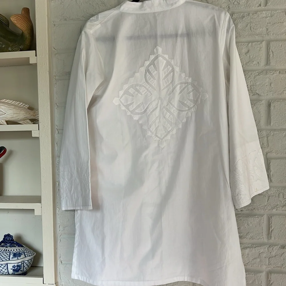 Barbara Gerwit Summer White Size Large Cover Up Tunic